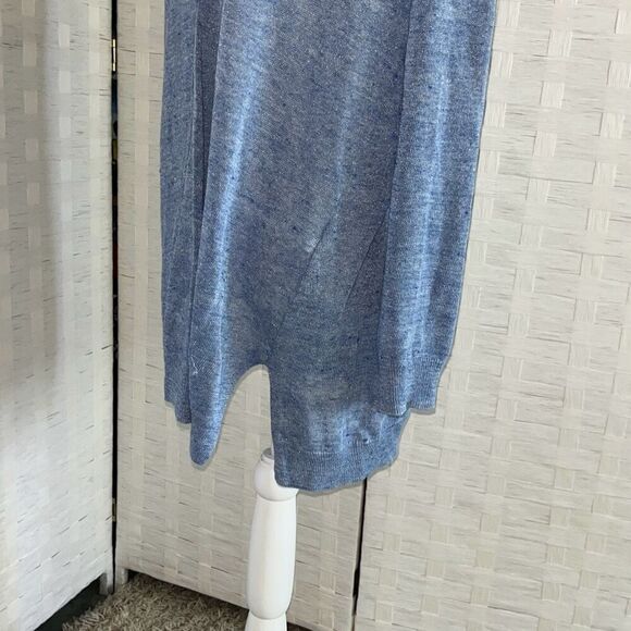 Eileen Fisher Womens Oversized Linen Cardigan  Open Knit V Neck Button Down XS - Picture 3 of 12